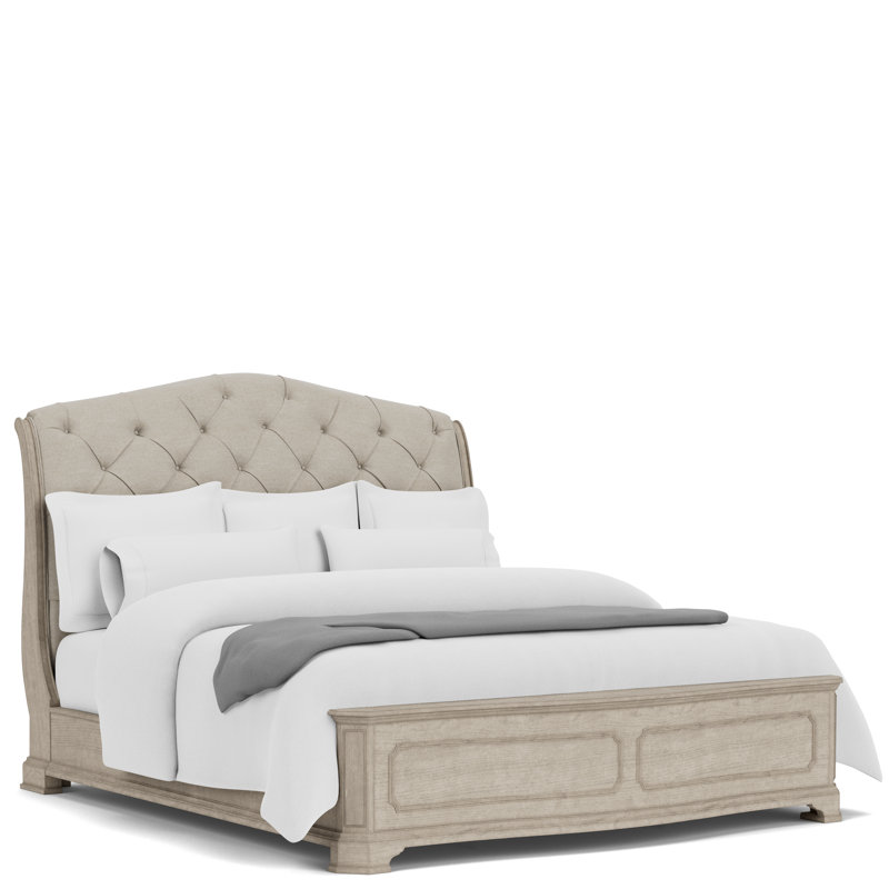 Areke Upholstered Sleigh Headboard, Full/Queen