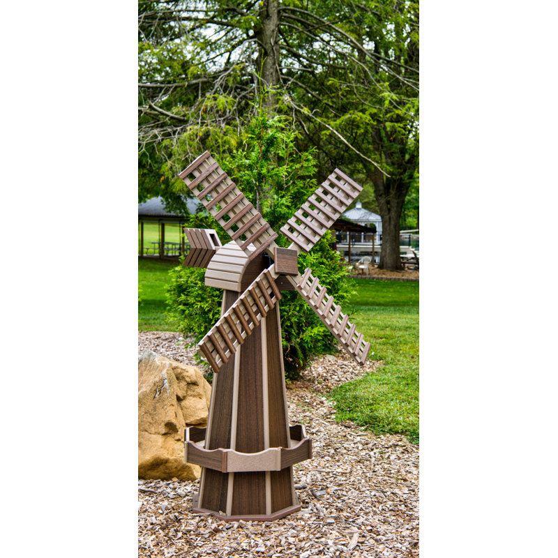 Moulin à vent, Noyer, H 42 po x l 16 po x P 16 po