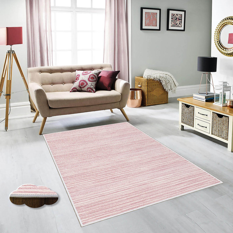 Stylish Woven Carpet, 4 x 6 Feet, 100% Polyester | Antibacterial, 3D Digital Printing, Non-Slip PVC Felt Dot Underside | Machine Washable, 0.4 in Pile Height, Perfect for Living Room & Bedroom Decor