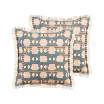 DIANTHUS Geometric Square Throw Cushion