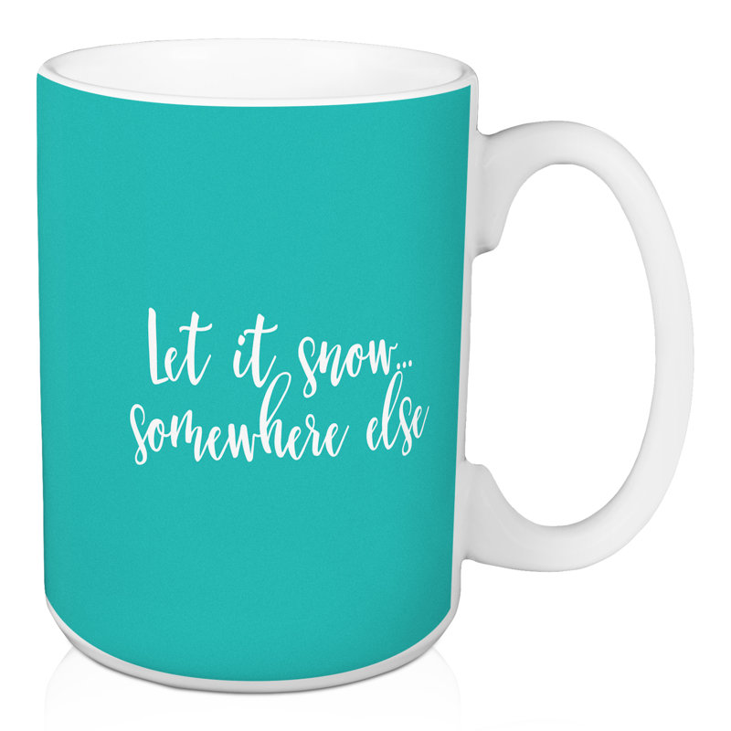 Grande tasse à café let it snow Hardcastle, Bleu sarcelle