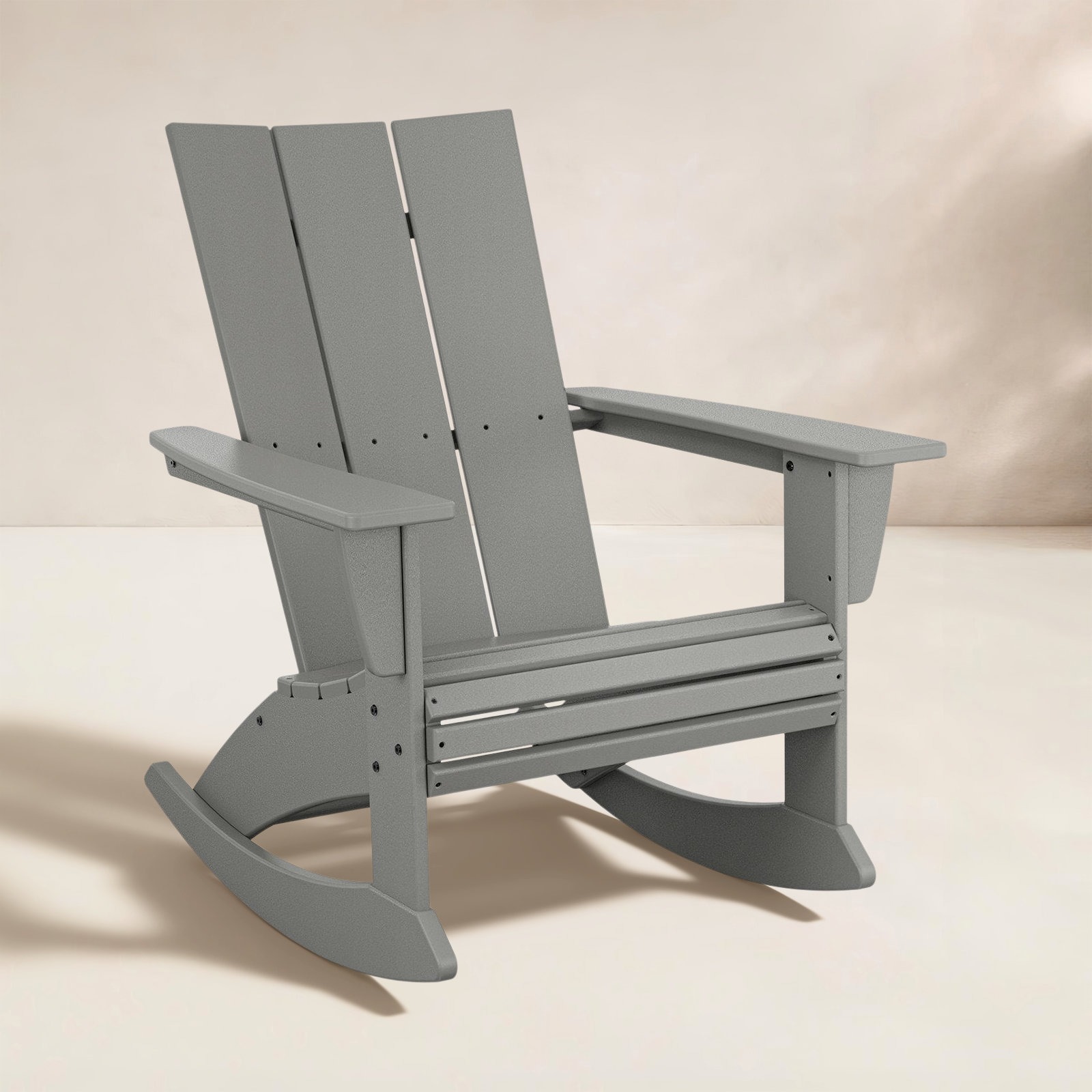 POLYWOOD Outdoor Rocking Polywood Chair, Slate Gray