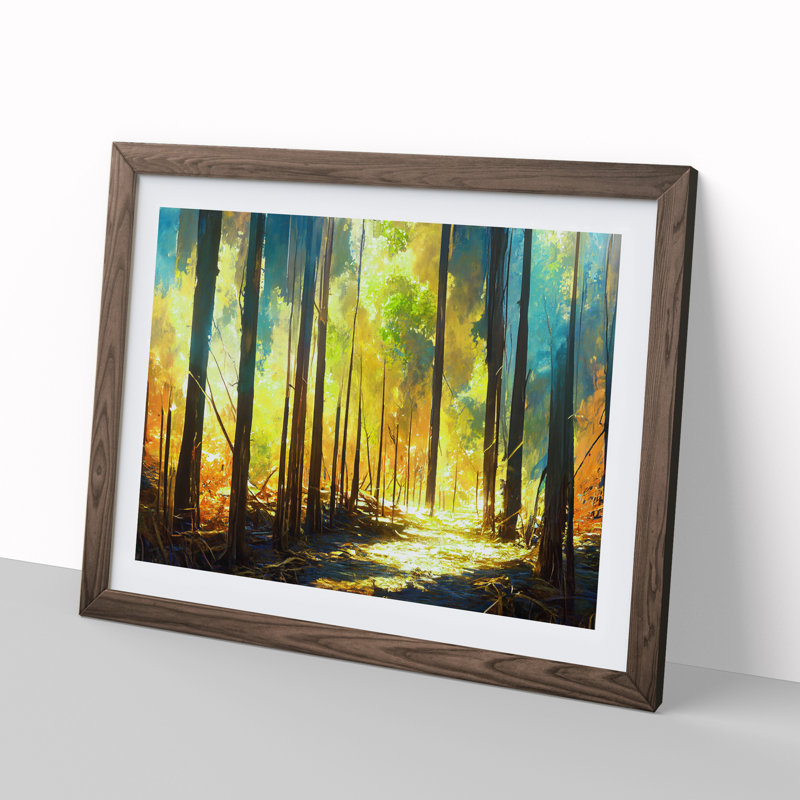 Golden Abstract Forest Vol.1 - Single Picture Frame Print