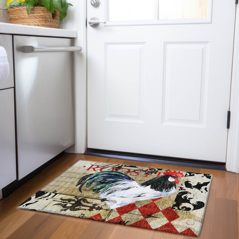 Premium Machine Washable Clemie AMF158 Midnight Rug, Rectangle 1'8" x 2'6"