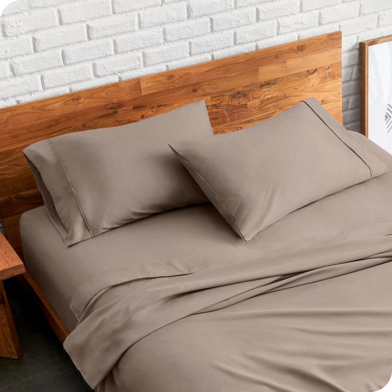 Soft Microfiber Pillowcase Set, Taupe, 2 King Pillowcases