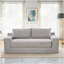 Causeuse avec structure en mousse viscoélastique - sans assemblage, conception convertible 2-en-1, tissu en velours côtelé - canapé compact pour les petits espaces, appartement, chambre de bureau à domicile (gris)-392399967