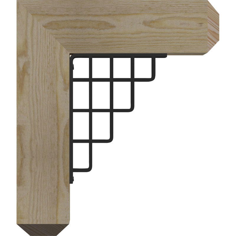 Support triple Ironcrest de 4 po Diane, H 14 po x P 11 1/2 po, Sapin de Douglas de l 3 1/2 po x T 2 po (lisse)