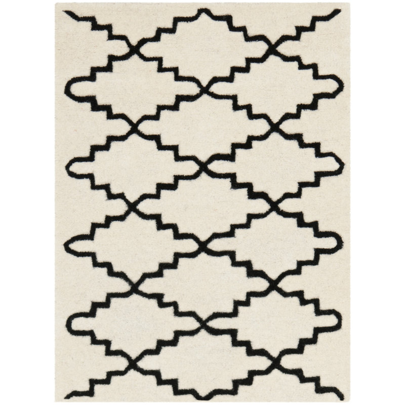 Carolene Hand Tufted Wool Geometric Rug, Rectangle 6' x 9'