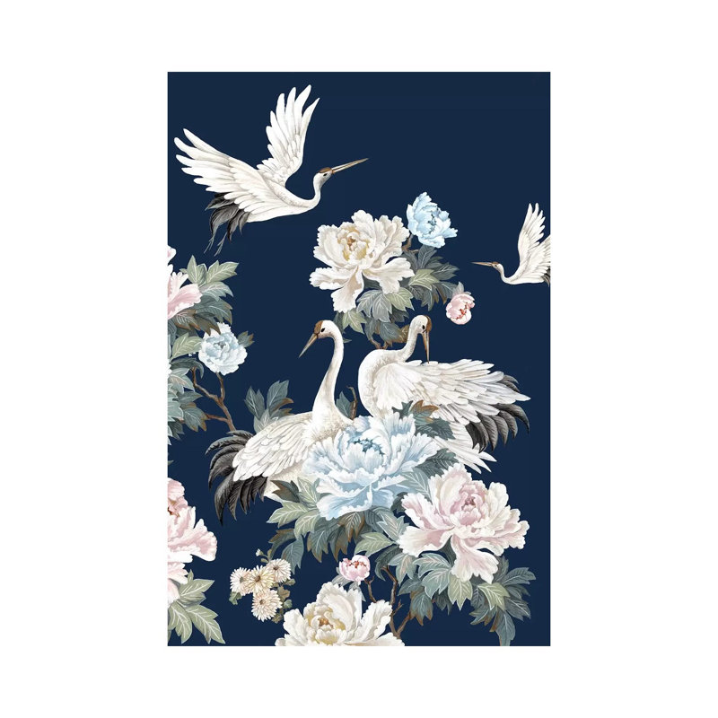 Pearly White Cranes II by Eva Watts - Wrapped Canvas Gallery-Wrapped Canvas Giclée, 20.32 cm H x 30.48 cm W