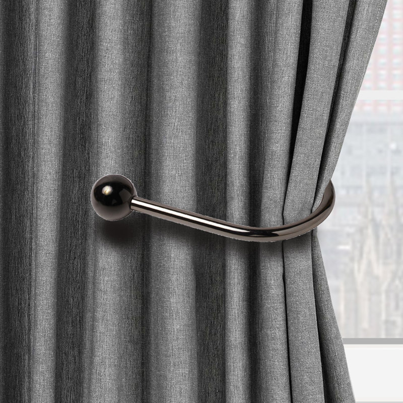 Bucharest 17.5cm Curtain Holdback, Polished Graphite