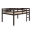 Lit mezzanine en bois avec échelle-597268896