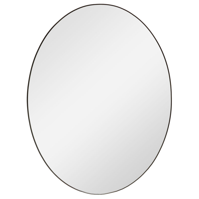 Rim Accent Mirror, Black, 30" x 30"