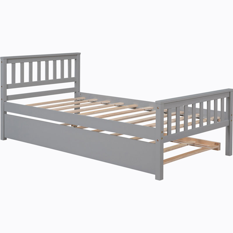 Lit plateforme Hephzibah, gris
