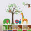 Décalcomanie murale arbre animaux