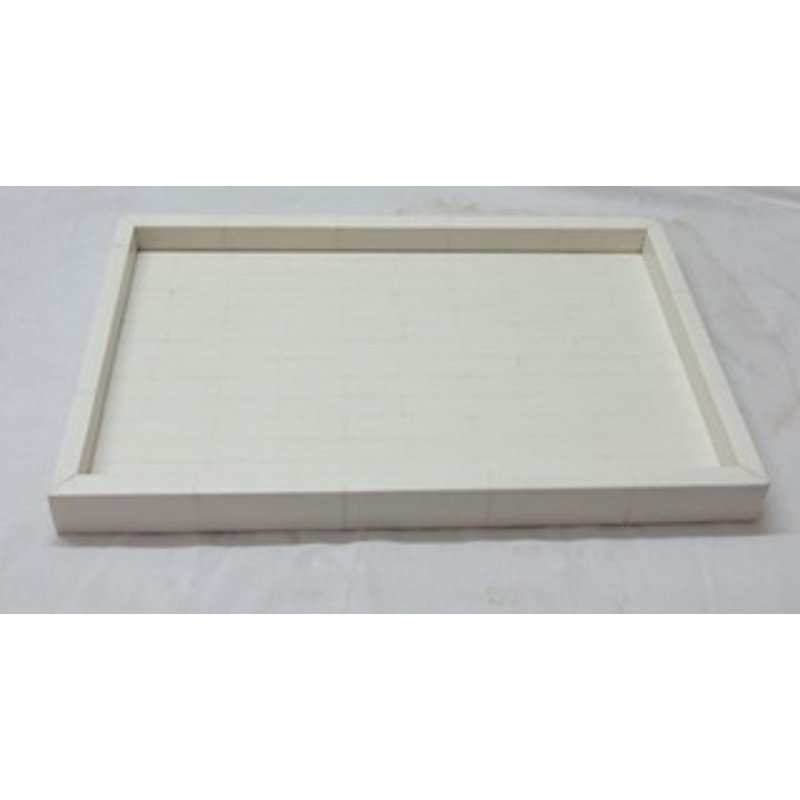 Matheson Resin Tray 1, White, 2" H x 15" W x 18" D