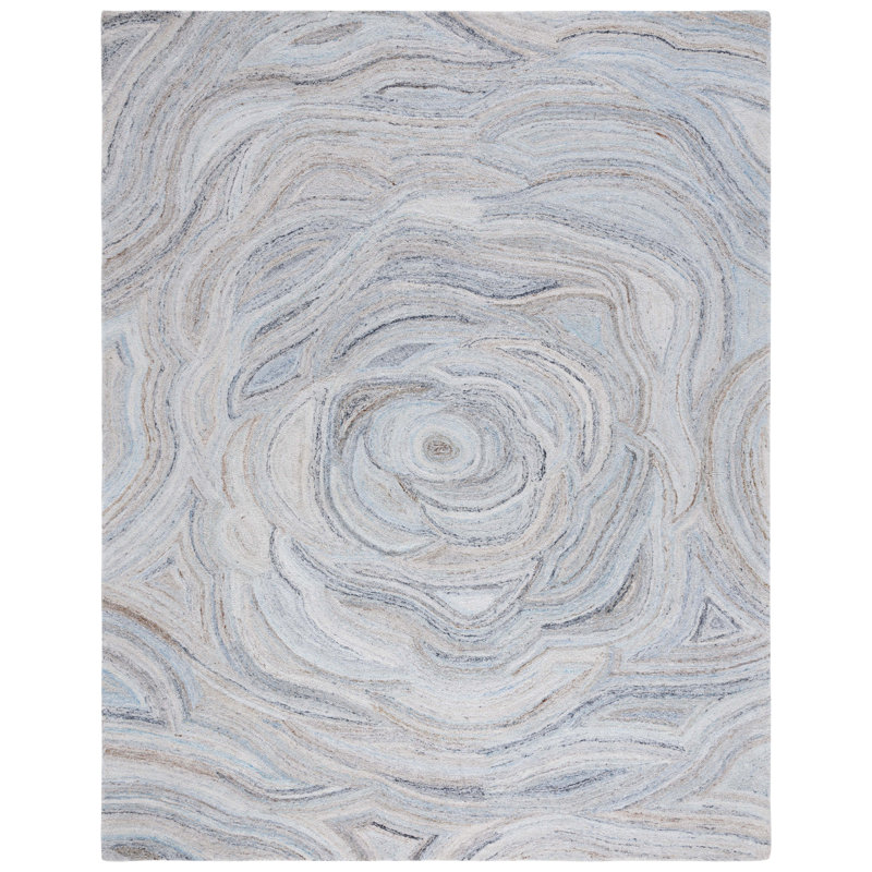 Abstract Hand Tufted Performance Abstract Rug, Rectangle 8' x 10'