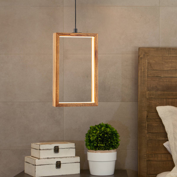 Millwood Pines Avit - Light Natural LED Square/Rectangle Pendant | Wayfair