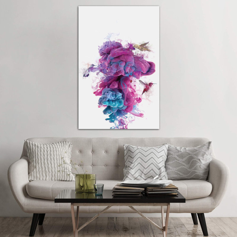 Hummingbirds Ink by Daniel Taylor - Print on Canvas, 30.48 cm H x 45.72 cm W, No Frame