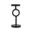 Bougeoir en métal 8 po - Porte-bougie rond en fer noir contemporain pour la maison, le bureau, la décoration d'événement - Pièce maîtresse décorative-1551571014
