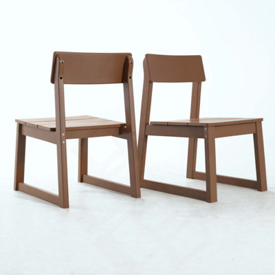 Ensemble de 2 chaises d'extérieur et de jardin en PEHD de style moderniste