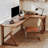  Walnut L-Shaped Solid Wood desks-108609708-108609713