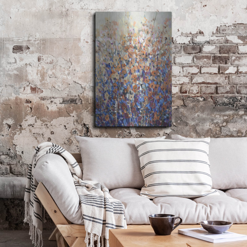 Art mural en métal «Fall Wildflowers I» par Tim O'Toole, H 16 po x l 12 po