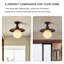 Glass Semi Flush Mount