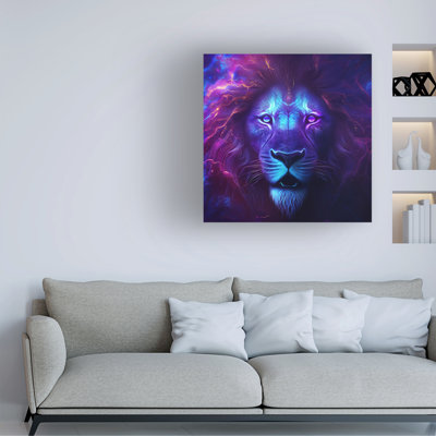 Art mural sur toile tendue - Art mural «lion 11» de Wumples pour le salon, la chambre à coucher ou le bureau - 35 x 35