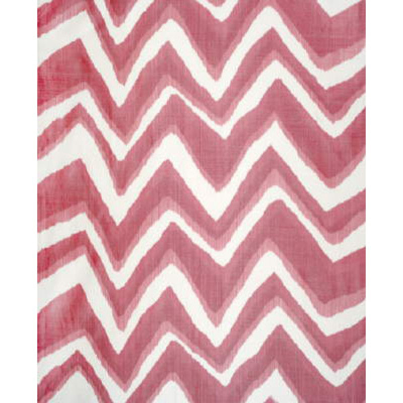 Chevron Bar Silk Performance Fabric, Berry