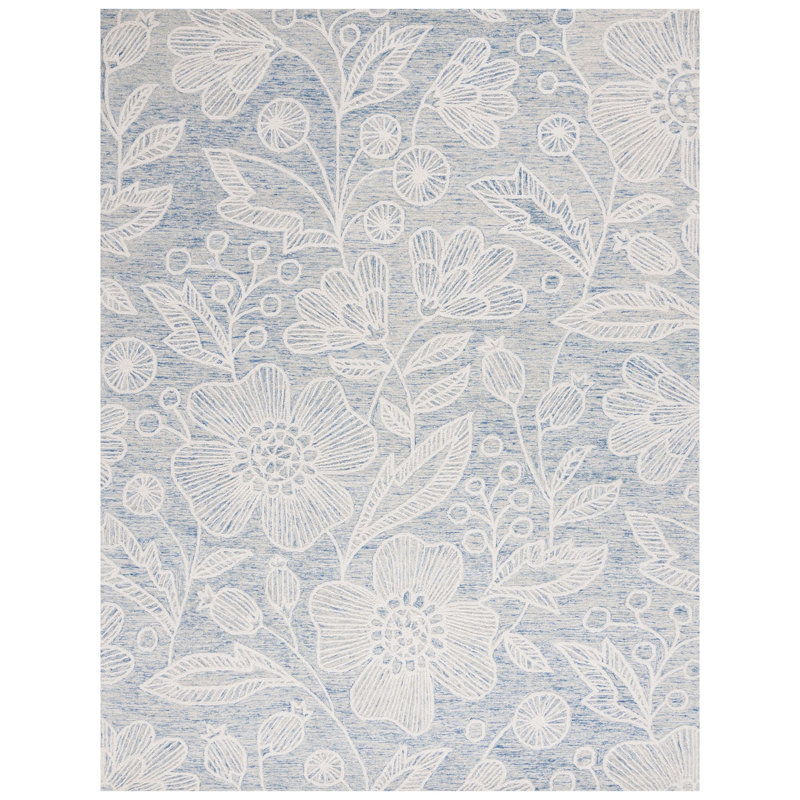 Jardin Hand Tufted Wool Floral Rug, Rectangle 8' x 10'