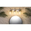 3-Light Dimmable Vanity Light With Geometric Patterned Glass-125104600