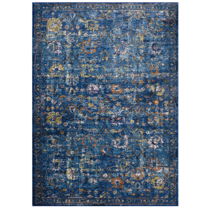 Modway Minu Distressed Persian Medallion Area Rug, Rectangle 5' x 8'