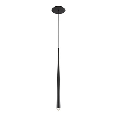 Luminaire suspendu Cascade à intensité variable DEL avec abat-jour en cristal transparent