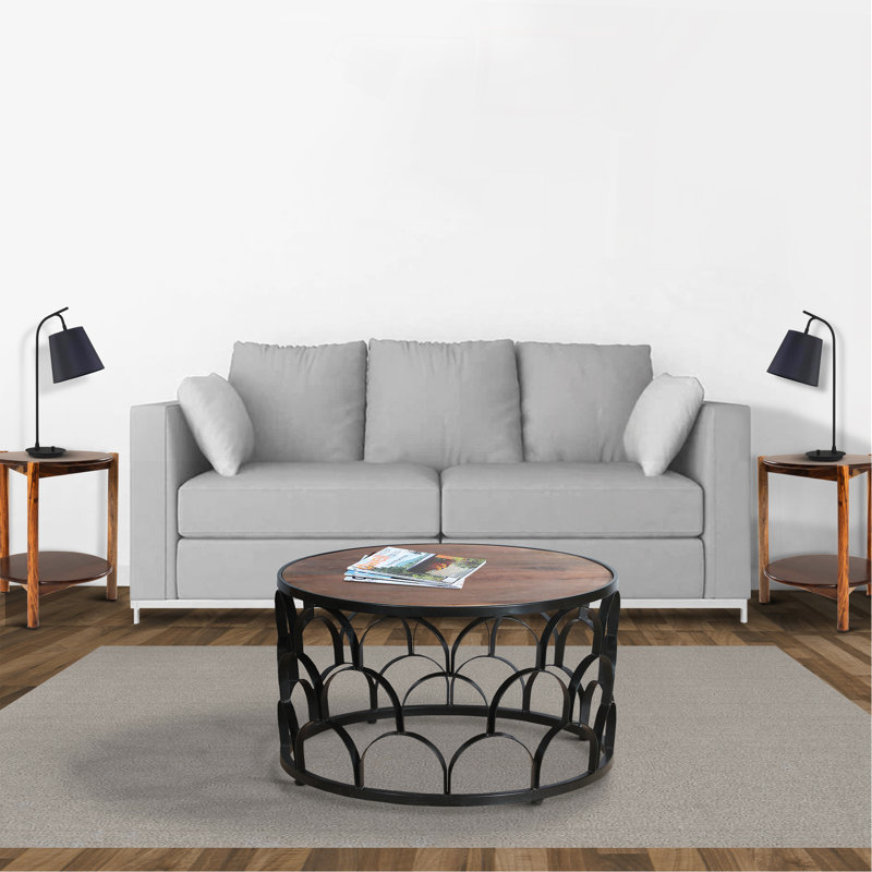 Table basse ronde de 32 pouces_Table basse