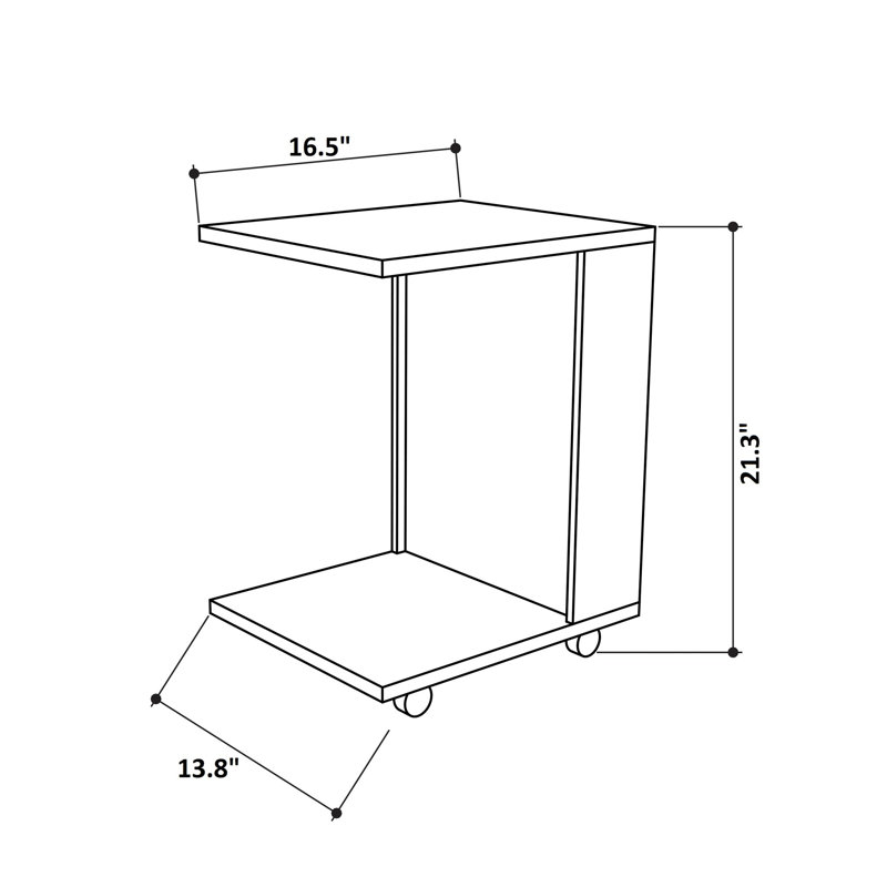 Table d'appoint Joan, Moka clair