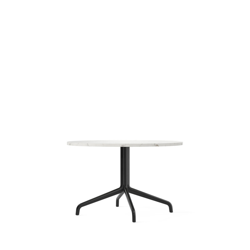 Harbour Round Dining Table, 31.5" W x 31.5" L, Under Standard Height, Off White Marble