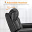Fauteuil inclinable électrique de 27 po de largeur avec massage vibratoire et chaleur, appui-tête réglable-1460018152