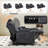 Zero Wall Power Reclining Loveseat With Lift-Top Console, Bluetooth Speakers, LED Lights, USB Charging, Cup Holders For Living Room， Rvs & Home Theater-1800310682