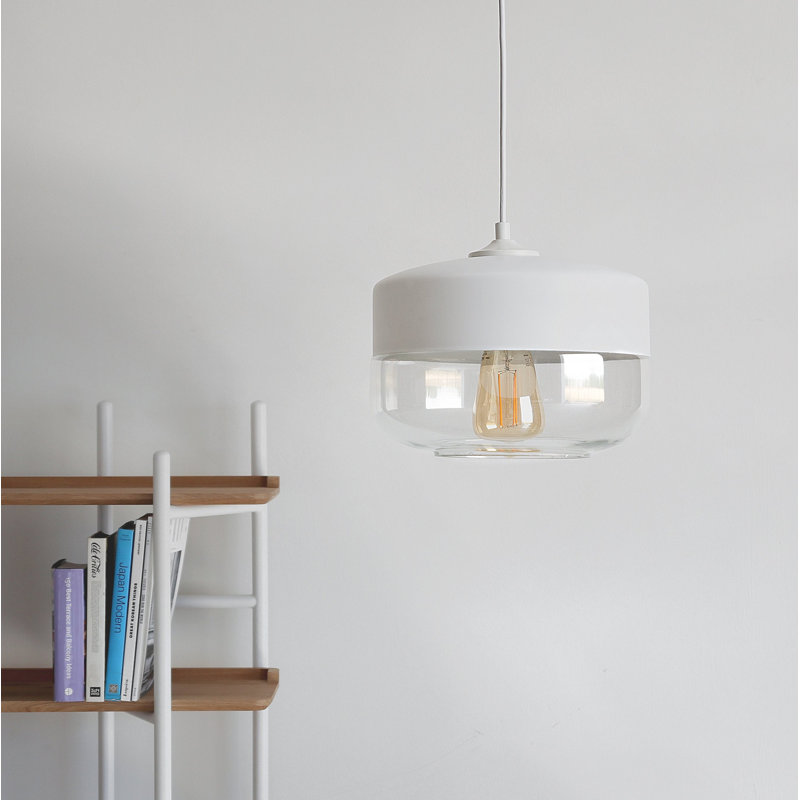 1 - Light Jar Pendant, White