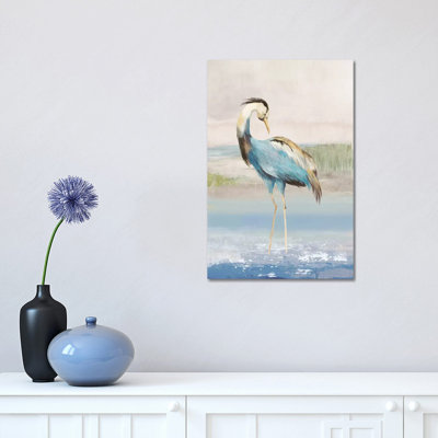 Heron On The Beach I by Aimee Wilson - Wrapped Canvas Painting