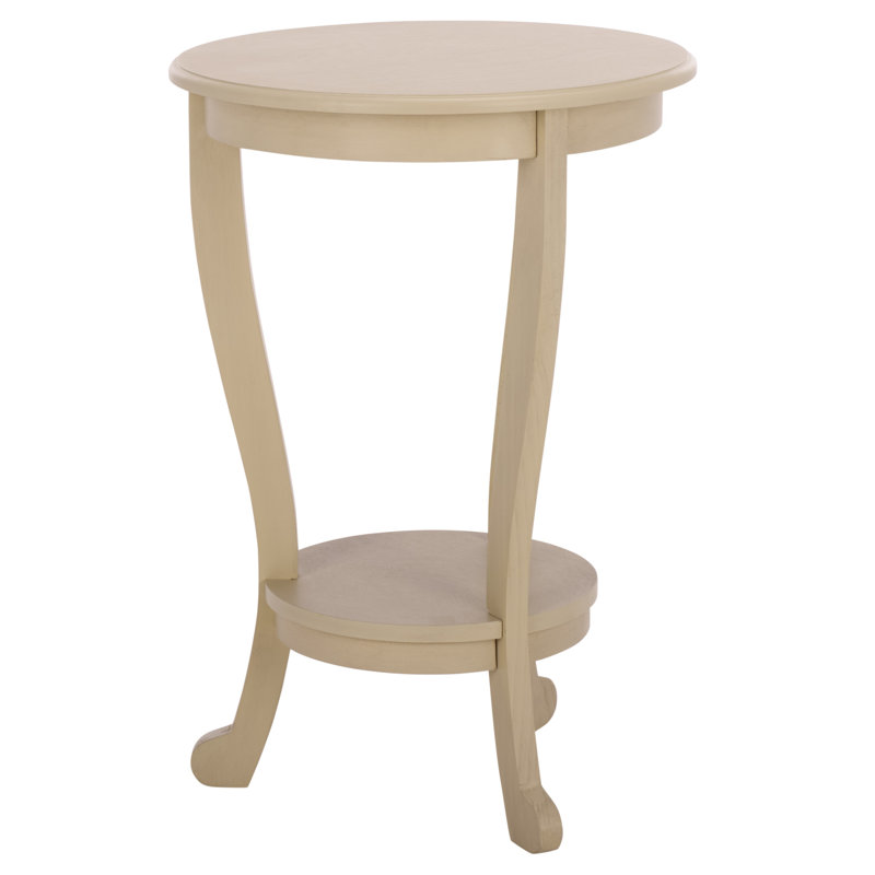 Tutuala Solid Wood 3 Legs End Table with Storage, Sand