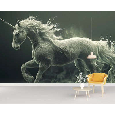Papier peint mystique fumée de licorne