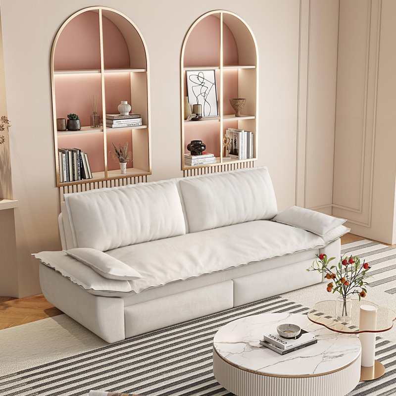 3-in-1 Convertible Sleeper Sofa, Beige