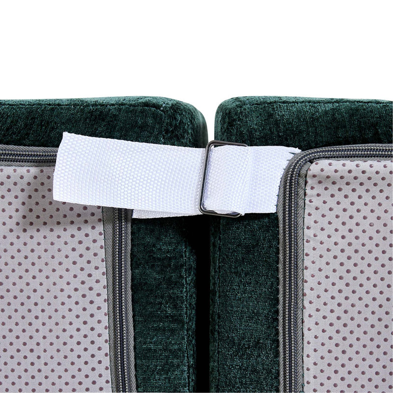 Canapé modulaire courbé moderne avec éponge haute densité entièrement assemblé, Tissu - vert foncé