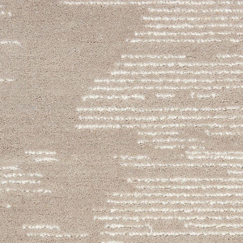 Laurene Abstract Area Rug in Taupe/Ivory, Rectangle 8'6" x 11'6"
