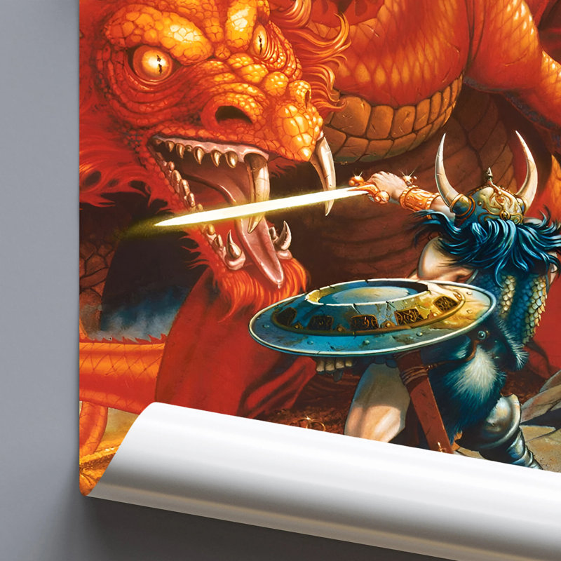  Officiellement sous licence Dungeons & Dragons - affiche d'art classique - 24 x 36 po - reproduction décorative - papier affiche - prêt à encadrer