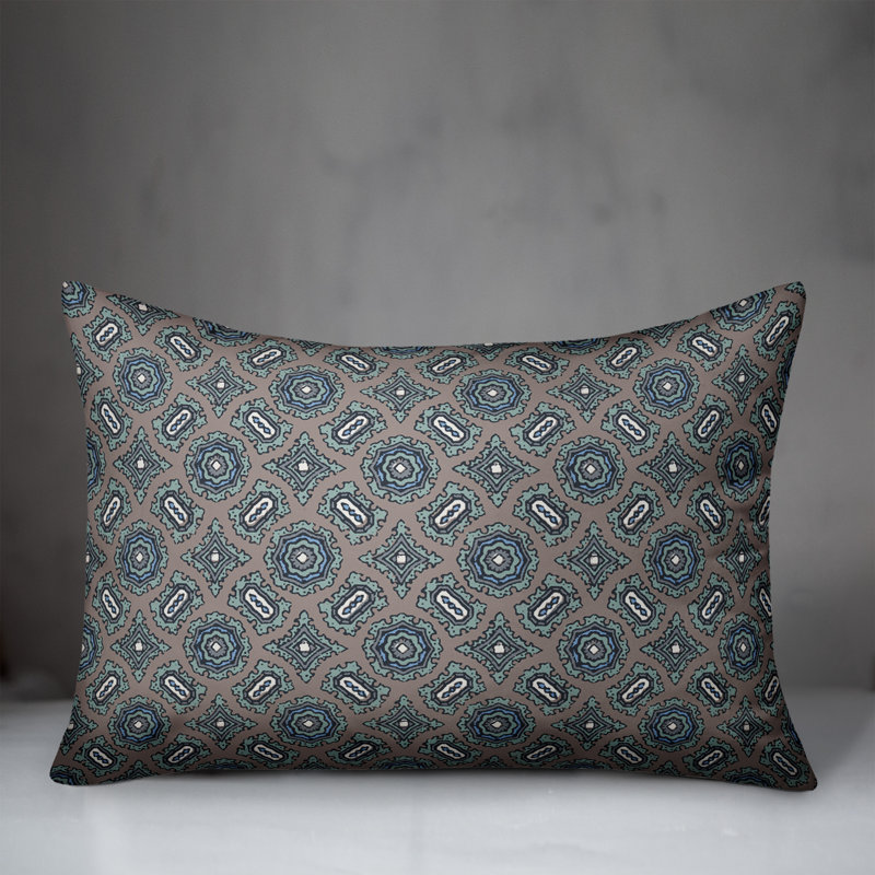 Coussin Mandala, Bleu / gris
