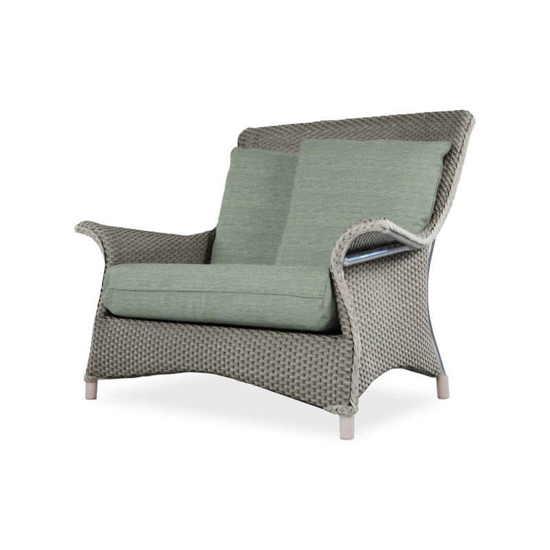 Mandalay Outdoor Lounge Chair, Loveboat Mint, Hickory