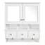 Armoire de rangement murale à miroir avec tablette ouverte et 3 tiroirs-1686424040