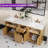 Heritage 72" Fully Assembled Double Bathroom Vanity with Engineered Marble Top, Soft Closing and Splash Guard